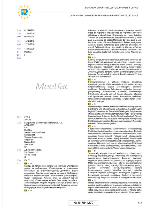 meetfac certificate